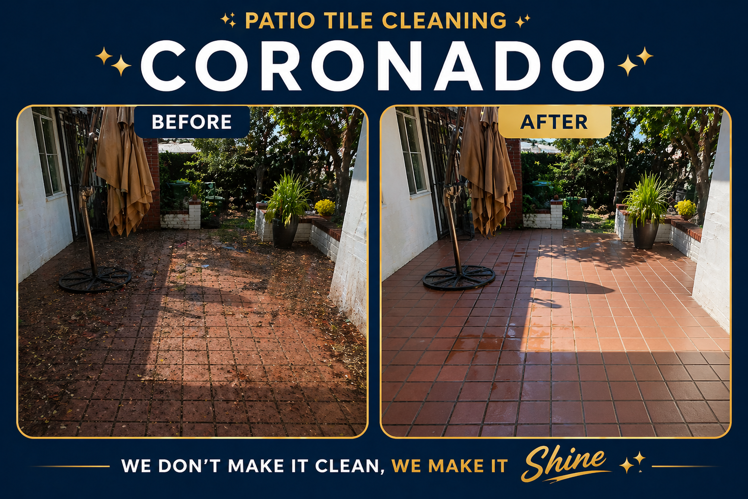 Patio Tile Cleaning — Coronado